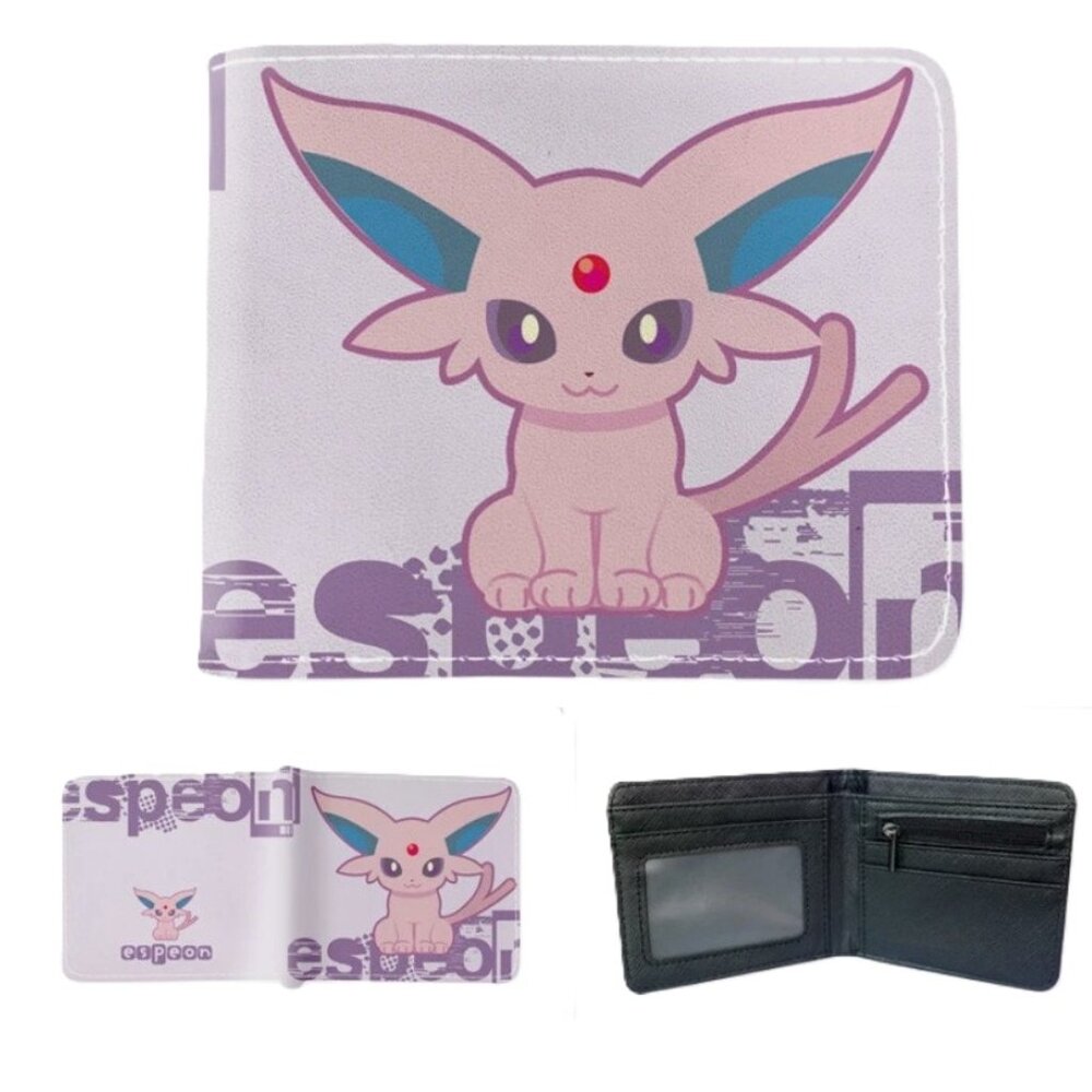 Espeon Pokémon Bifold Wallet Anime Character Card Holder Gift